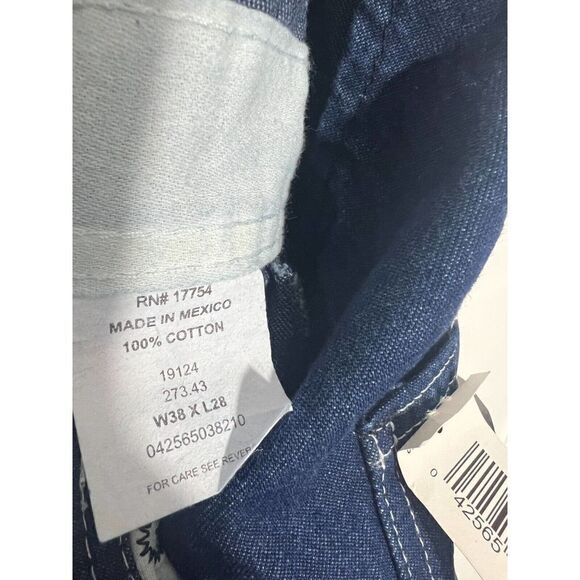 Mens Vintage Key Imperial Aristocrat of Overalls Dark Wash Made in USA 38x30 - Picture 9 of 9